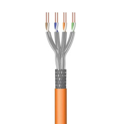 Cabo de rede 100m cat7 s/ftp awg23/1 laranja