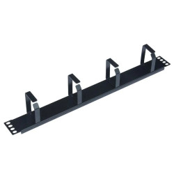 Passa cabo 1u metal preto