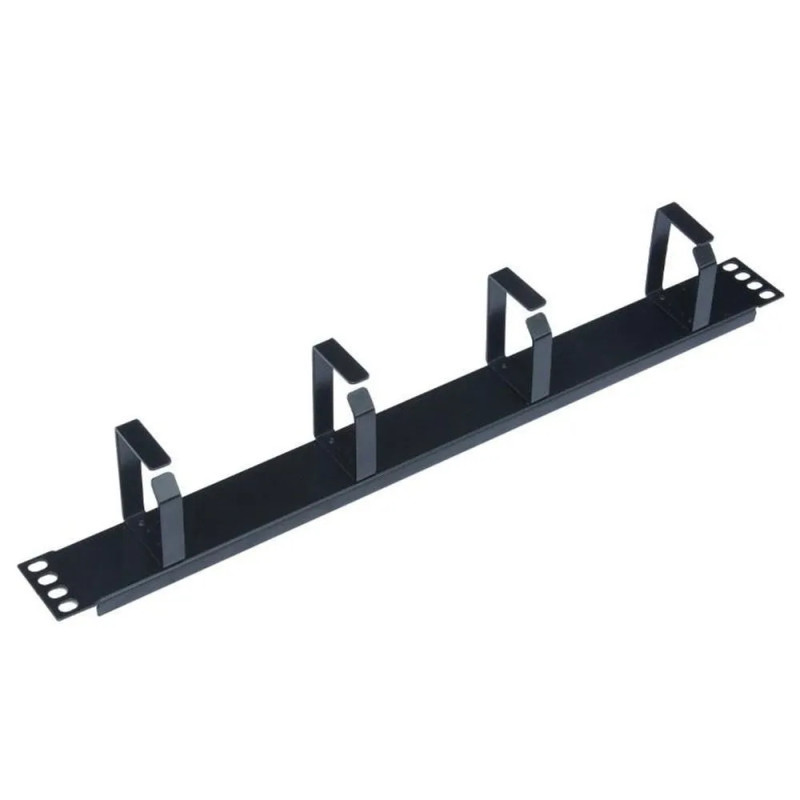 Passa cabo 1u metal preto Passa cabo 1u metal preto