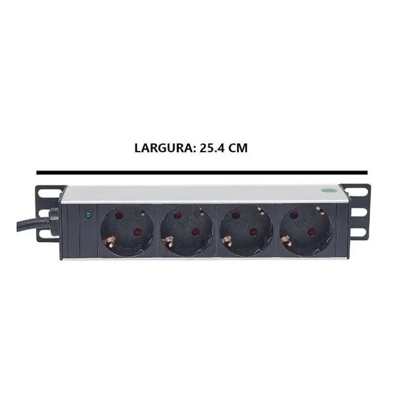 Pdu Rackmount 1U 4-Saídas 10 Pdu Rackmount 1U 4-Saídas 10