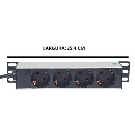Pdu Rackmount 1U 4-Saídas 10