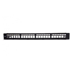 Modulo patch pannel-24 pt cat5e/cat 6 ftp preto