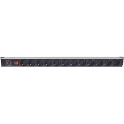 Pdu rackmount vertical 7/3 com 12 saídas