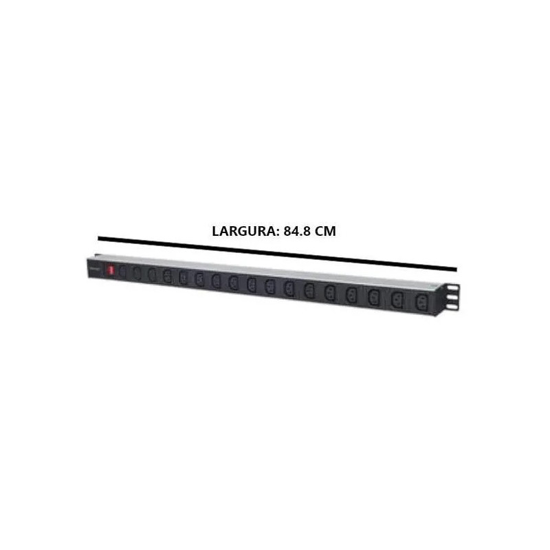 Pdu rackmount vertical com 17-saídas c13 Pdu rackmount vertical com 17-saídas c13