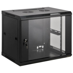 Armário 12u 600x450 19 aço preto