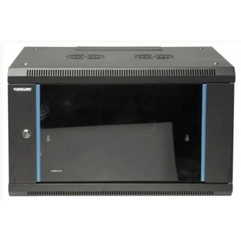 Armário 09U 600x450 19 Aço Preto Armário 09U 600x450 19 Aço Preto