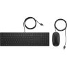 Teclado + rato com fio 400 pt preto