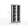 Armário de aço para escritório C/portas de vidro  106-310