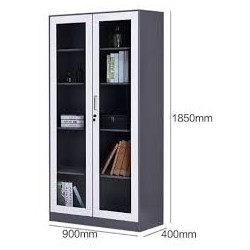 Armário de aço para escritório C/portas de vidro  106-310