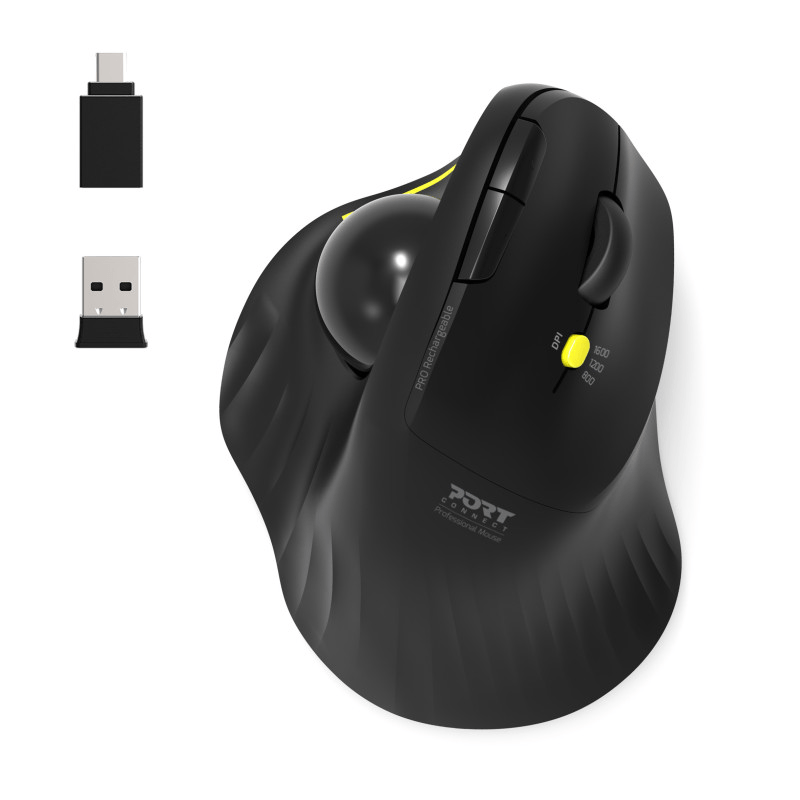Rato wireless com design ergonômico prof 2.4ghz track ball Rato wireless com design ergonômico prof 2.4ghz track ball
