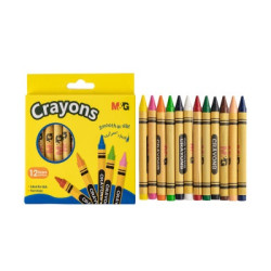 Giz de Cera M&G Crayons – Caixa com 12 Cores