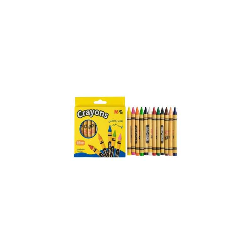 Giz de Cera M&G Crayons – Caixa com 12 Cores Giz de Cera M&G Crayons – Caixa com 12 Cores