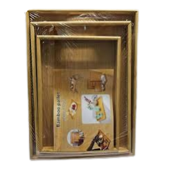 conjunto de bandejas de bambu