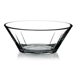 Tigela de vidro transparente
