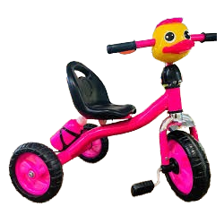 Triciclo infantil de cor rosa