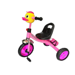 Triciclo infantil de cor rosa