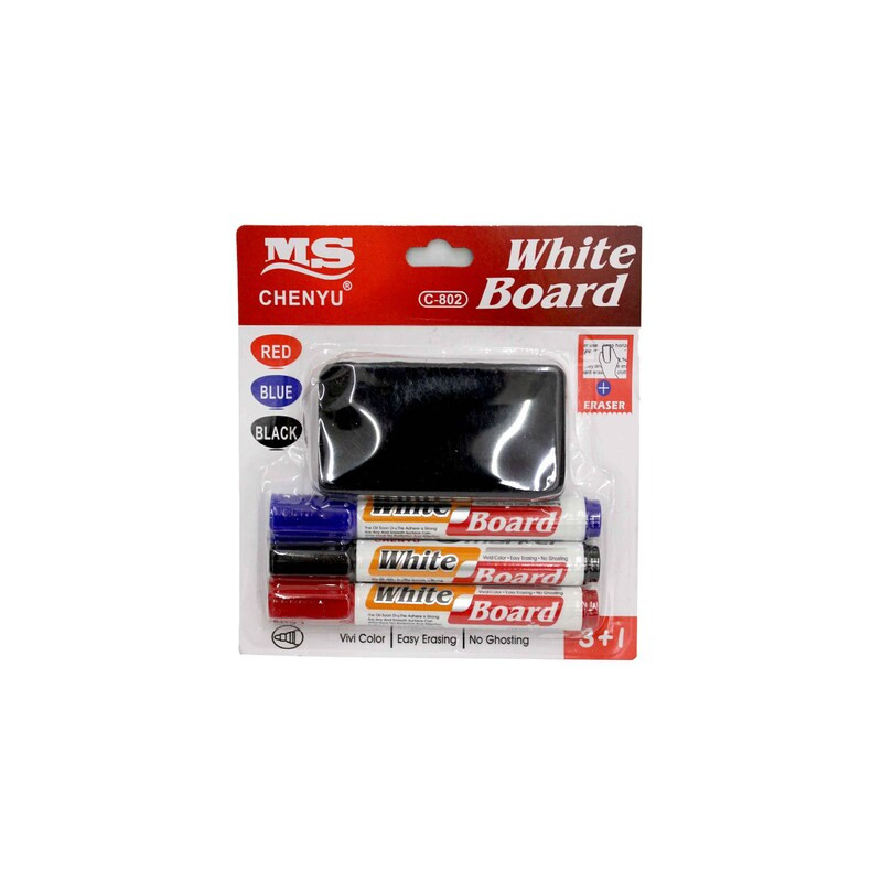 Kit de marcadores e apagador para quadro branco Kit de marcadores e apagador para quadro branco