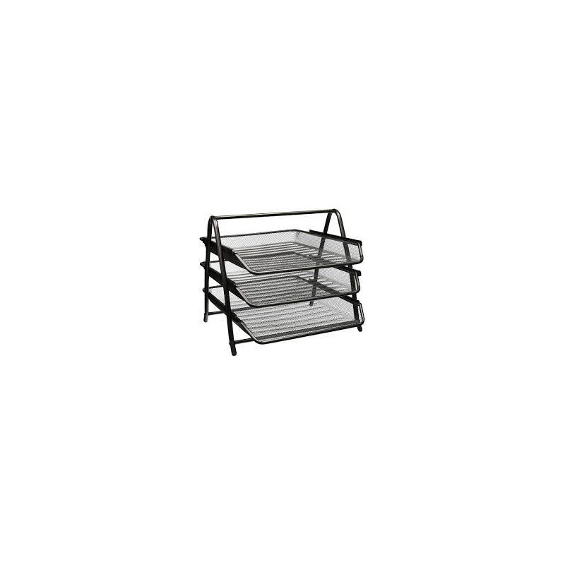 Organizador de mesa de metal com 3 prateleiras Organizador de mesa de metal com 3 prateleiras