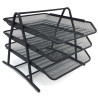 Organizador de mesa de metal com 3 prateleiras Organizador de mesa de metal com 3 prateleiras