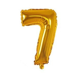 Balão Metalizado Dourado Número 7 – 40cm