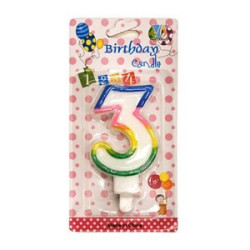 Vela de aniversário número 3