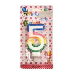 vela de aniversário número 5
