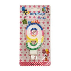 Vela de aniversário número 9