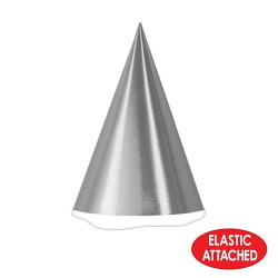 chapéu de festa cone metálico