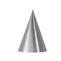 chapéu de festa cone metálico