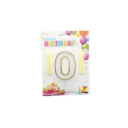 Vela de Aniversário – Número 0