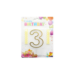 Vela de Aniversário – Número 3