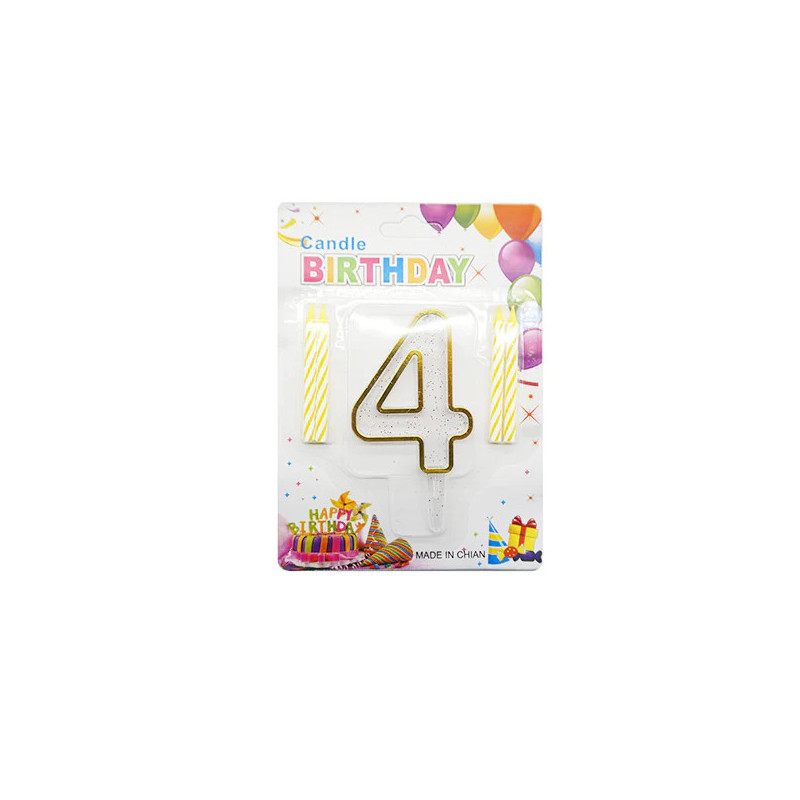 Vela de Aniversário – Número 4