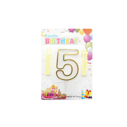 Vela de Aniversário – Número 5