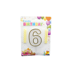 Vela de Aniversário – Número 6