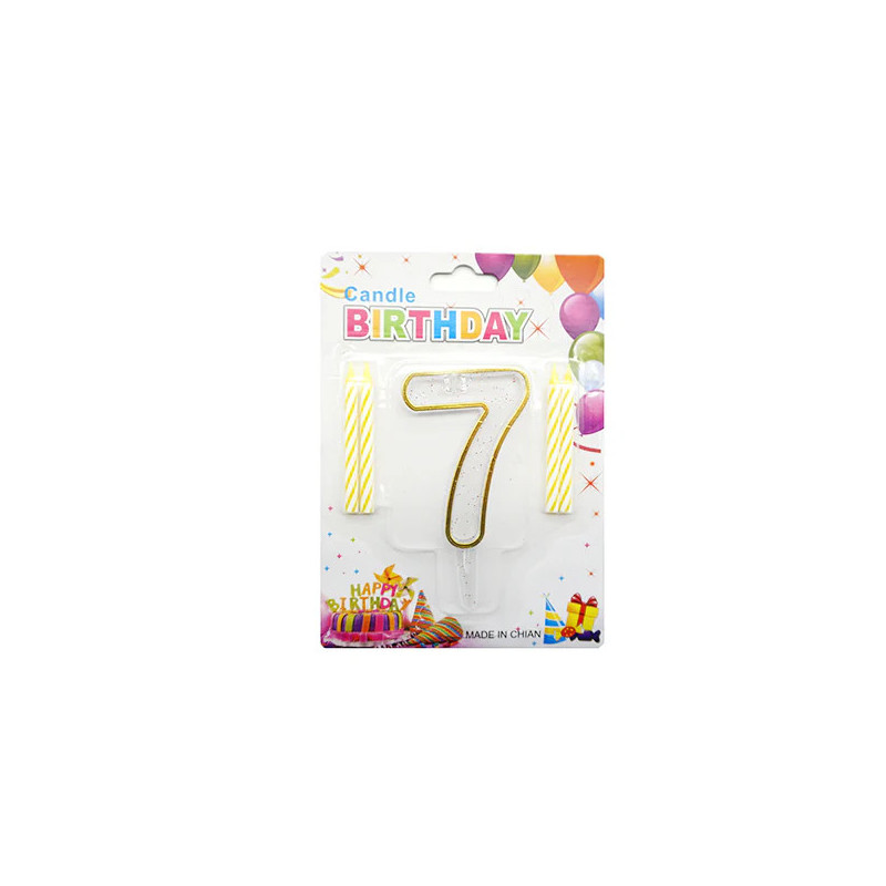 Vela de Aniversário – Número 7 Vela de Aniversário – Número 7