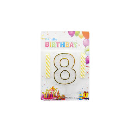 Vela de Aniversário – Número 8