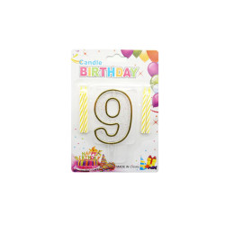 Vela de Aniversário – Número 9