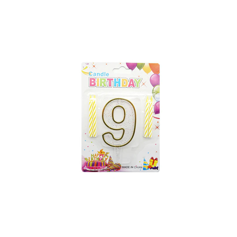 Vela de Aniversário – Número 9 Vela de Aniversário – Número 9