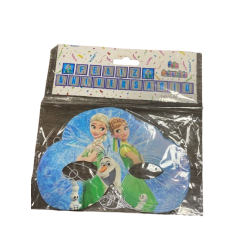 Máscara de Papel Infantil - Frozen (Kit com 8 Unidades)