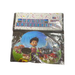 Máscara de Papel Infantil - Patrulha Canina (Kit com 8 Unidades)