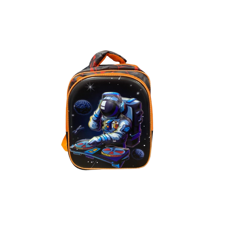 Mochila Infantil Astronauta DJ - Estampa Espacial Divertida