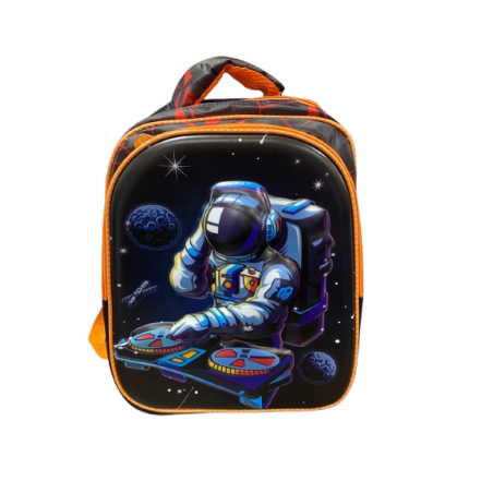 Mochila Infantil Astronauta DJ - Estampa Espacial Divertida