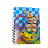 Caderno Infantil com Espiral - Capa Ilustrada com Montanha-Russa e Crianças Felizes Caderno Infantil com Espiral - Capa Ilustrada com Montanha-Russa e Crianças Felizes
