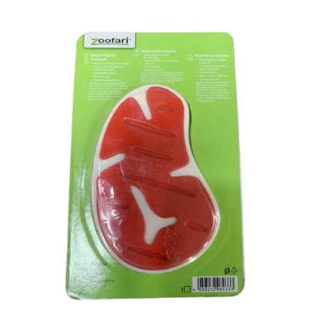 Mordedor para Cães Zoofari – Formato de Bife Vermelho
