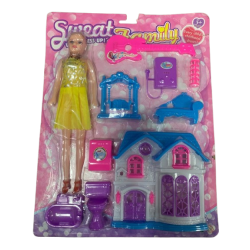 Boneca e Casa de Brinquedo Sweet Family