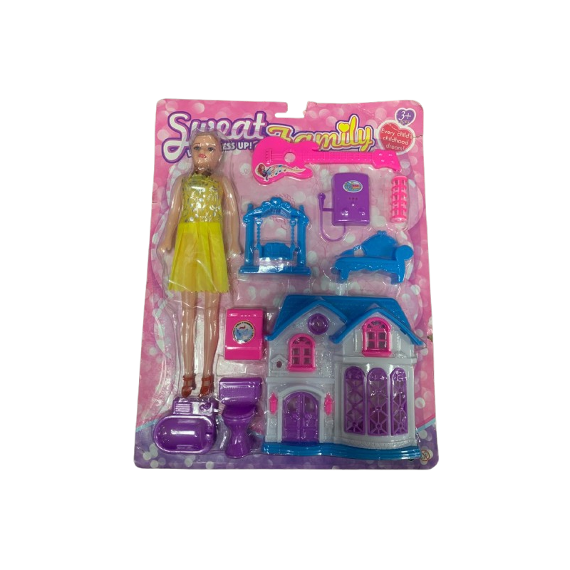Boneca e Casa de Brinquedo Sweet Family Boneca e Casa de Brinquedo Sweet Family