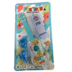 Kit de Brinquedo Fun Toys – Guitarra, Celular e Óculos Divertidos