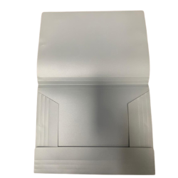 Caderno Simples com Elástico - Capa Prateada