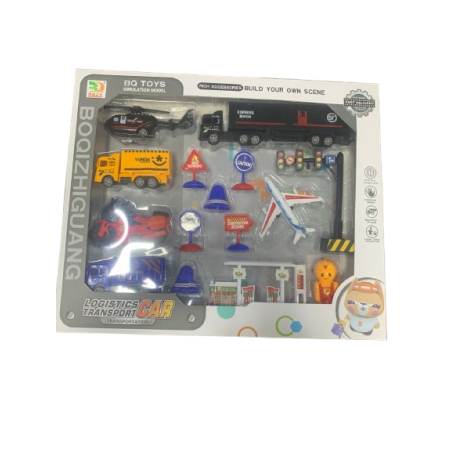 Kit de Brinquedos de Transporte e Logística
