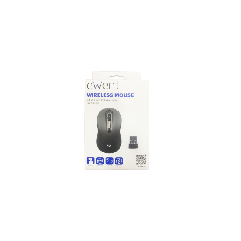Mouse Sem Fio Ewent EW321B – Silencioso com Receptor USB-A